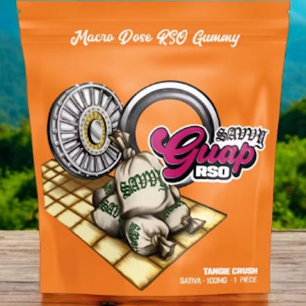 Tangie Crush RSO gummy pouch, 100mg